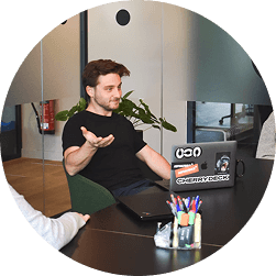 man in an office